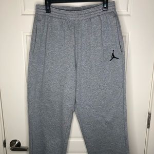 Nike Air Jordan Gray Icon Fleece Cuffed Jogger Pants 809472-065 Mens sz XL
